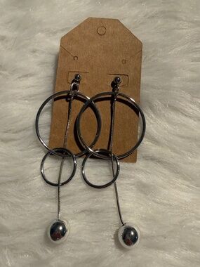 Chico's Sliver Tone Dangling Earrings